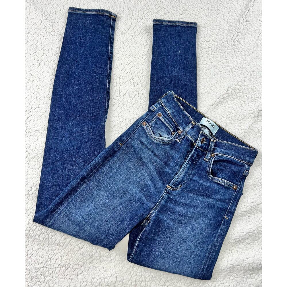 AGOLDE  Blue Sophie High Rise Skinny Crop Stretch Jean - size 25
